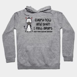 Ehlers Danlos Awareness Every Now And Then I Fall Apart Zebra Hoodie